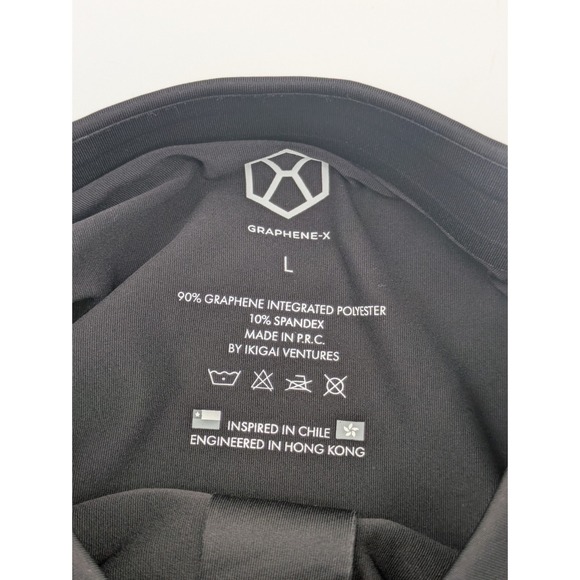 Graphene-X Men's L Black Polo Shirt Athletic Performance Short Sleeve Stretch - Picture 5 of 6